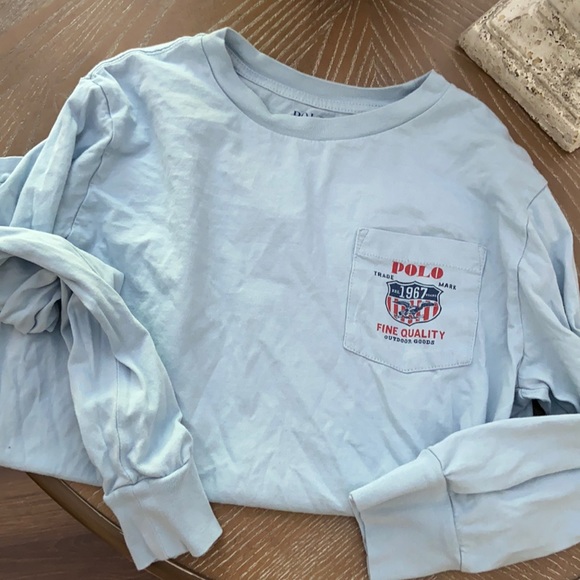 Ralph Lauren Polo American Long Sleeve Tee Shirt - Picture 2 of 6